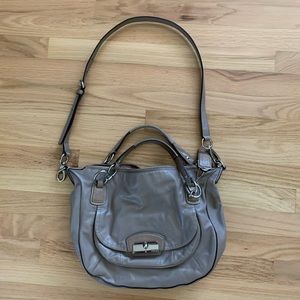 tan leather coach bag